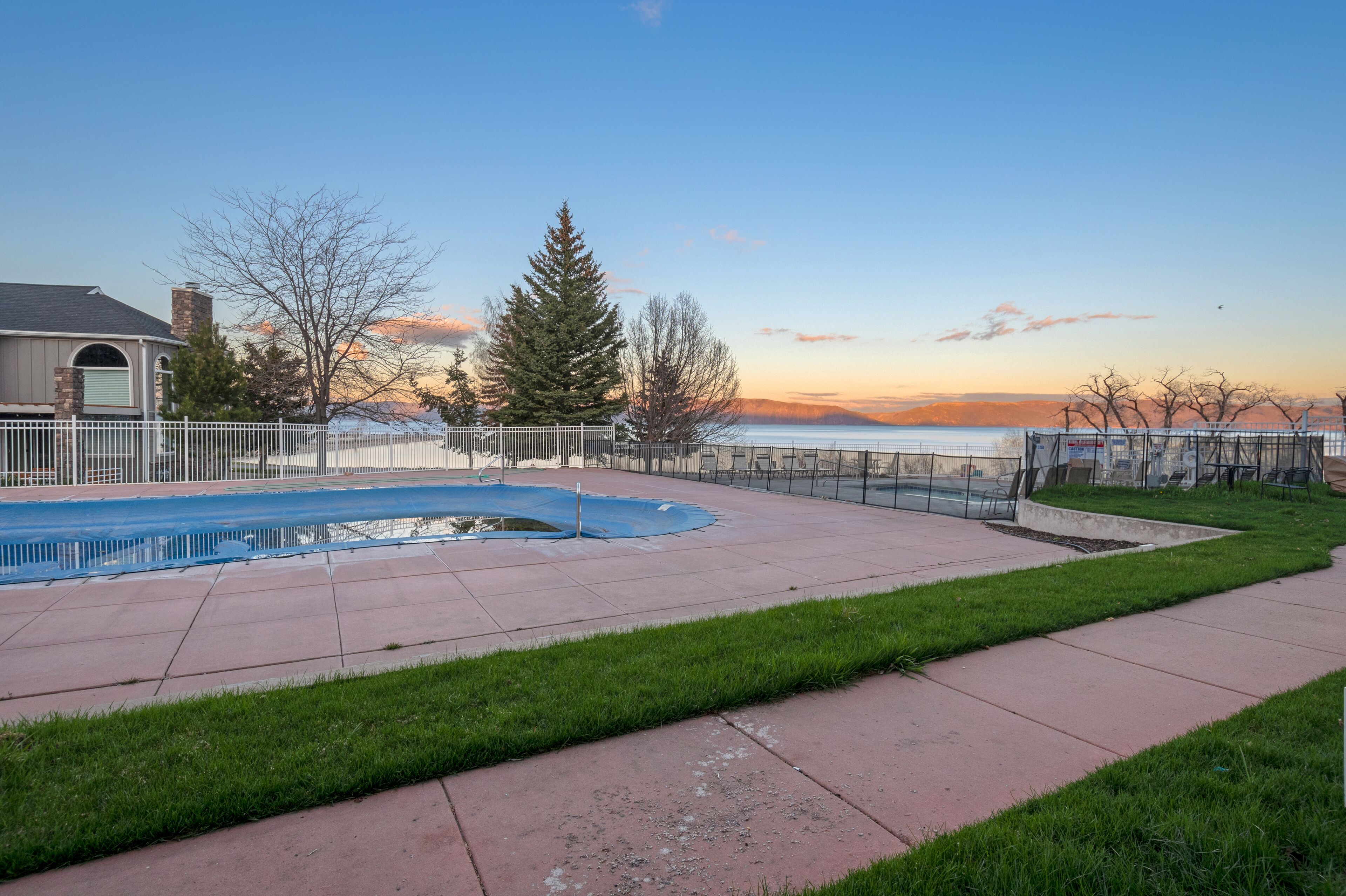 A heated pool