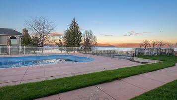 A heated pool