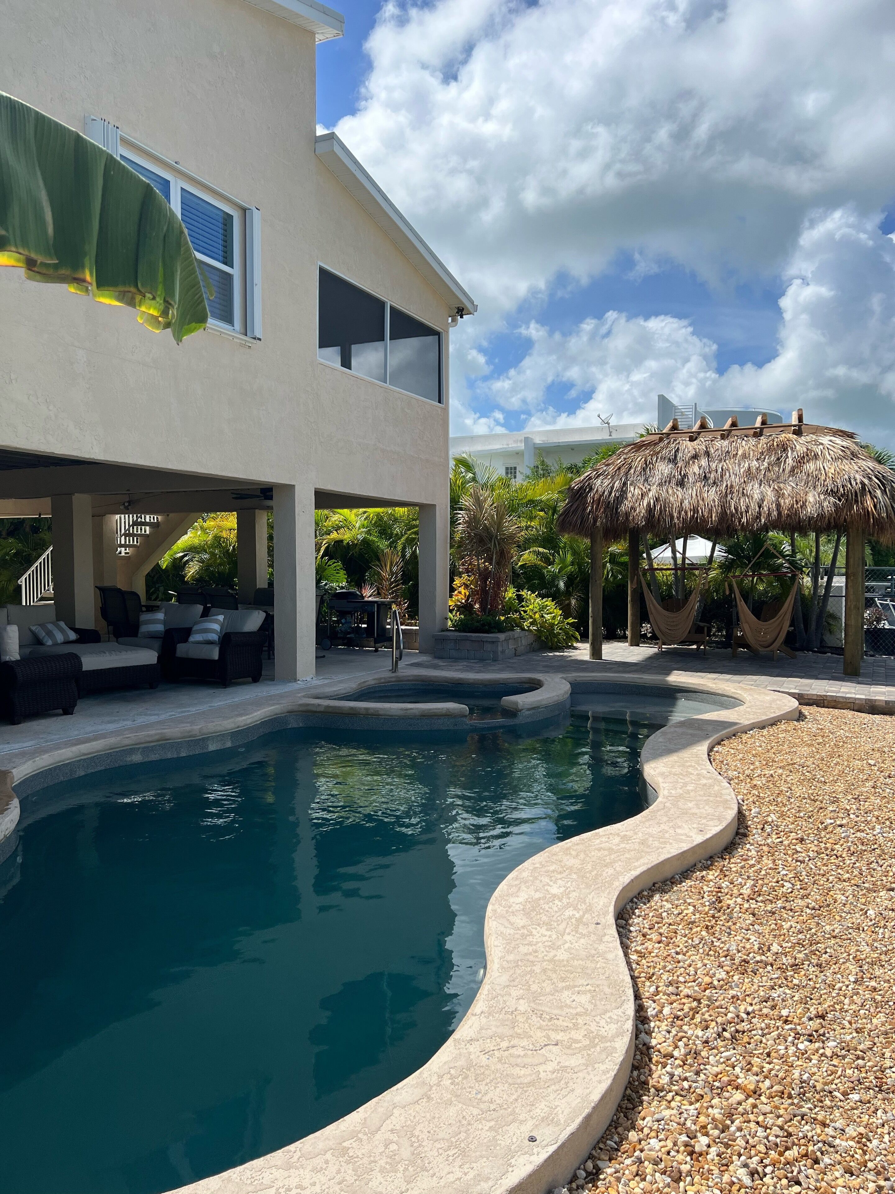 Outdoor pool, a heated pool