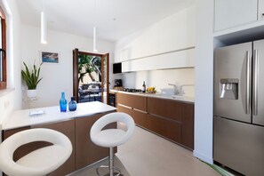 Fridge, oven, stovetop, dishwasher