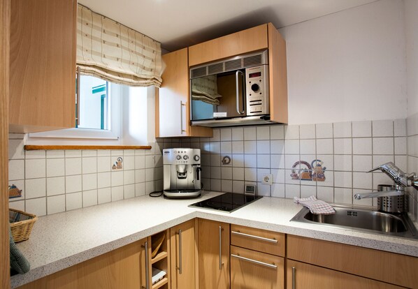 Fridge, microwave, stovetop, dishwasher