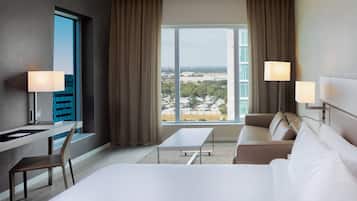 Premium Room, 1 King Bed with Sofa bed (View) | Premium bedding, in-room safe, desk, laptop workspace