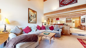Condo, 5 Bedrooms | Living area | Smart TV, fireplace, DVD player