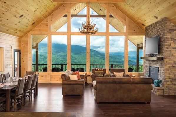 TV, fireplace, video games