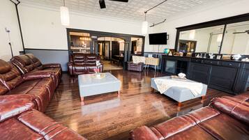 Grand House | Living area | 70-inch flat-screen TV with digital channels, TV