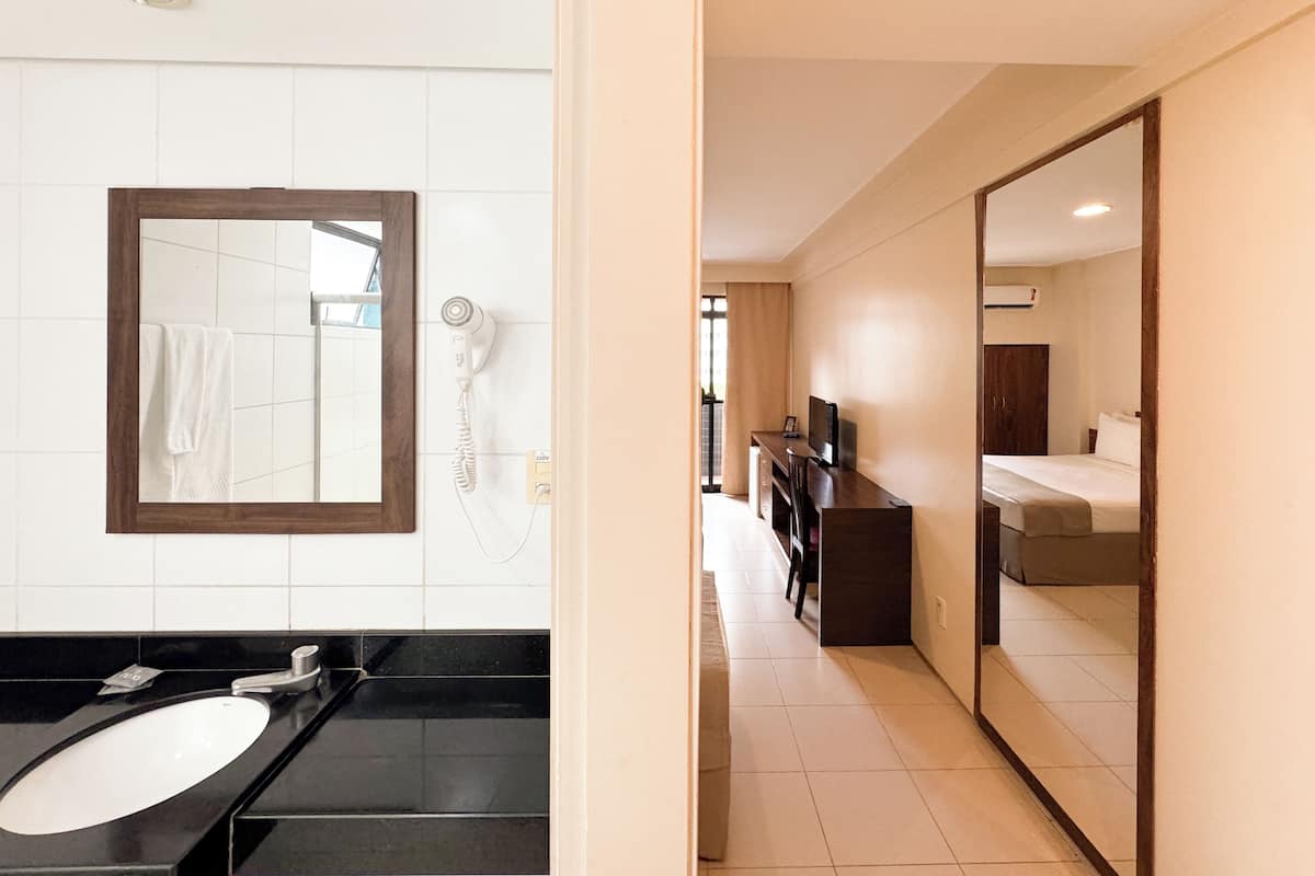 In-room safe, desk, laptop workspace, blackout curtains