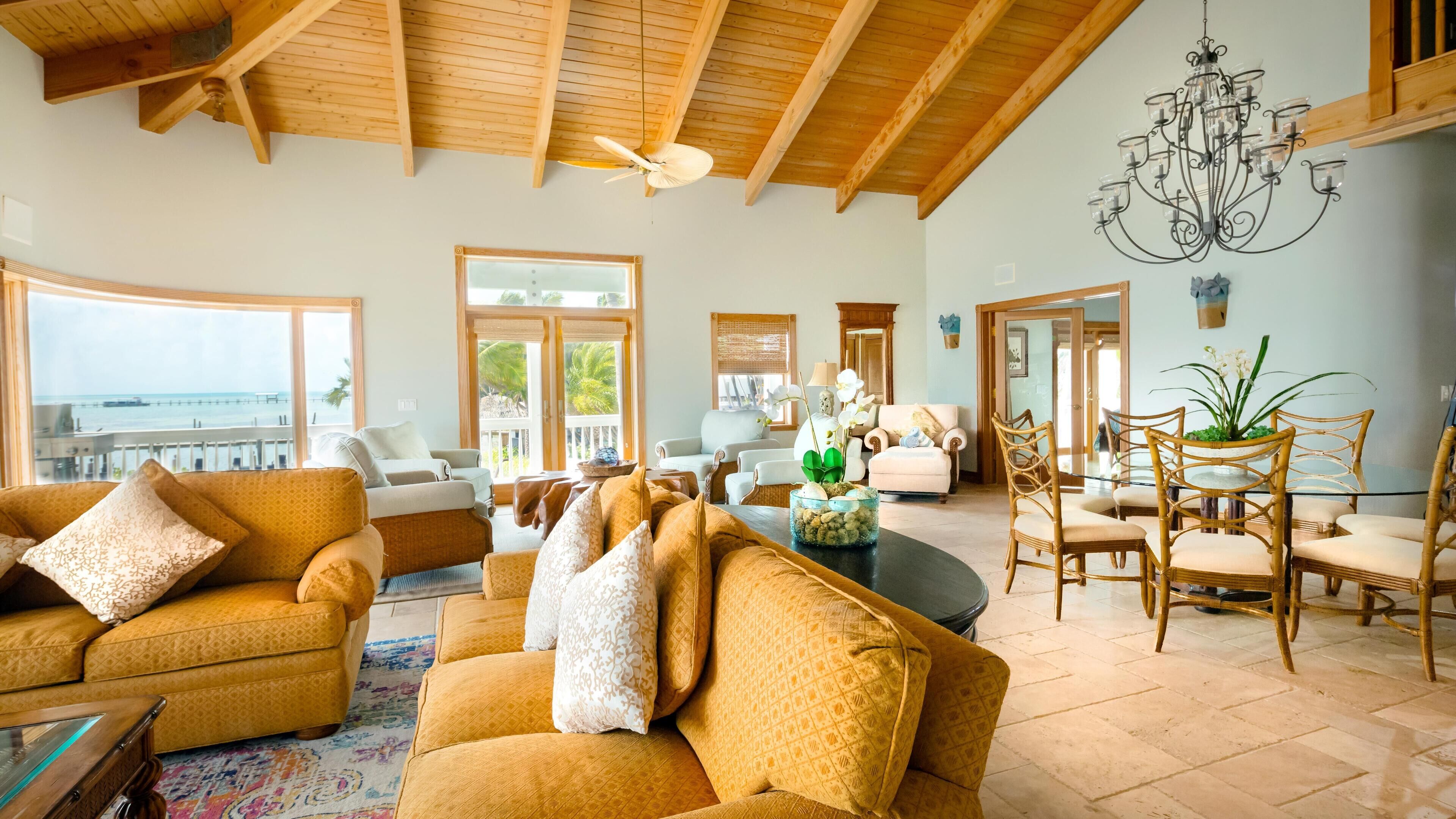 Room, Multiple Beds, Private Pool, Ocean View | Living room | 32-inch TV with cable channels