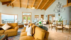 Room, Multiple Beds, Private Pool, Ocean View | Living room | 32-inch TV with cable channels - The Caribbean Resort Royal Palm South (Islamorada)