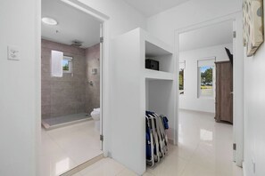 Shower, hair dryer