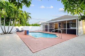 Outdoor pool, a heated pool