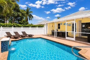 Outdoor pool, a heated pool