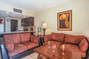 TV, DVD player, stereo