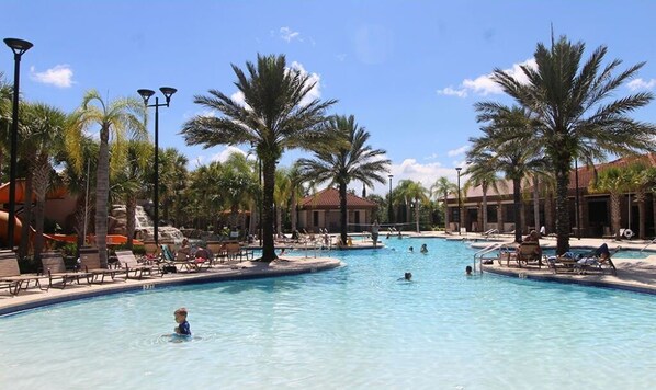 Outdoor pool, a heated pool