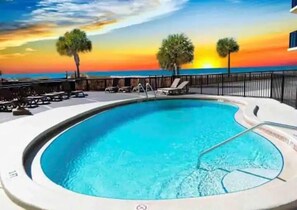 Outdoor pool, a heated pool