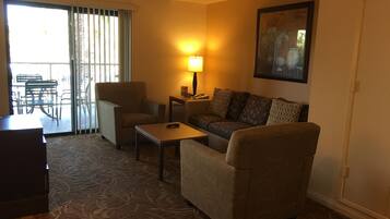 TV, DVD player, stereo