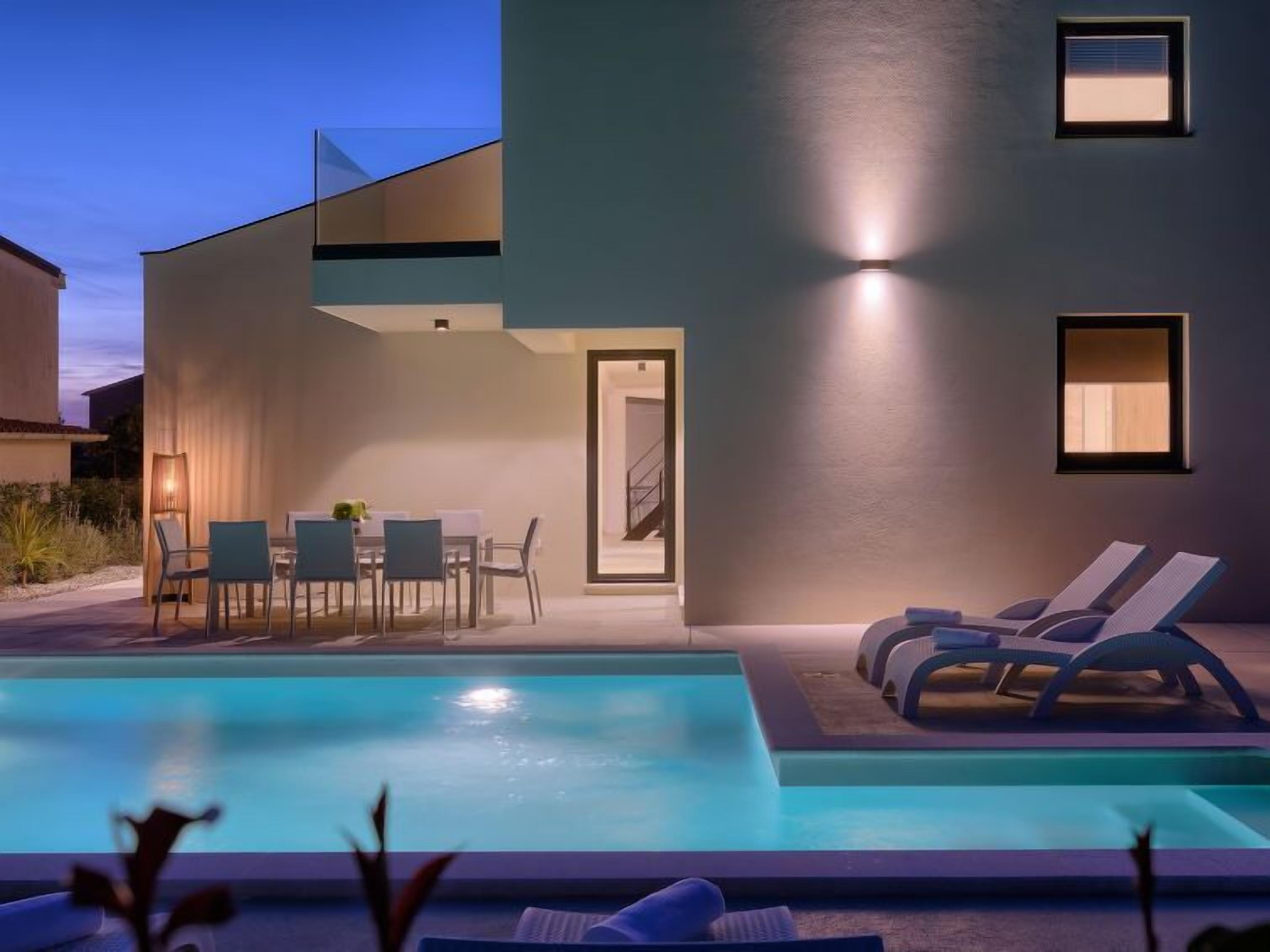 A heated pool