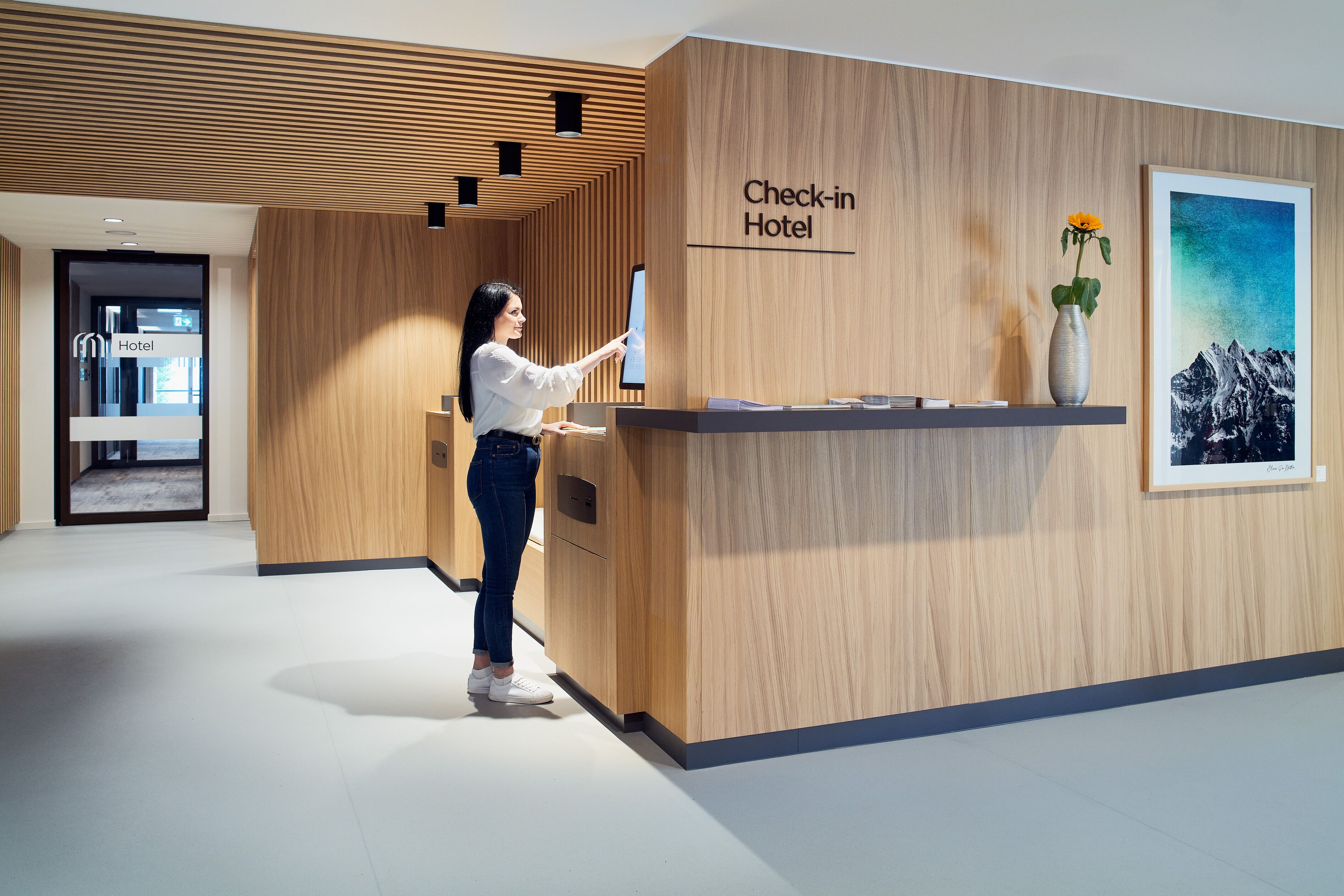 check-in/check-out kiosk