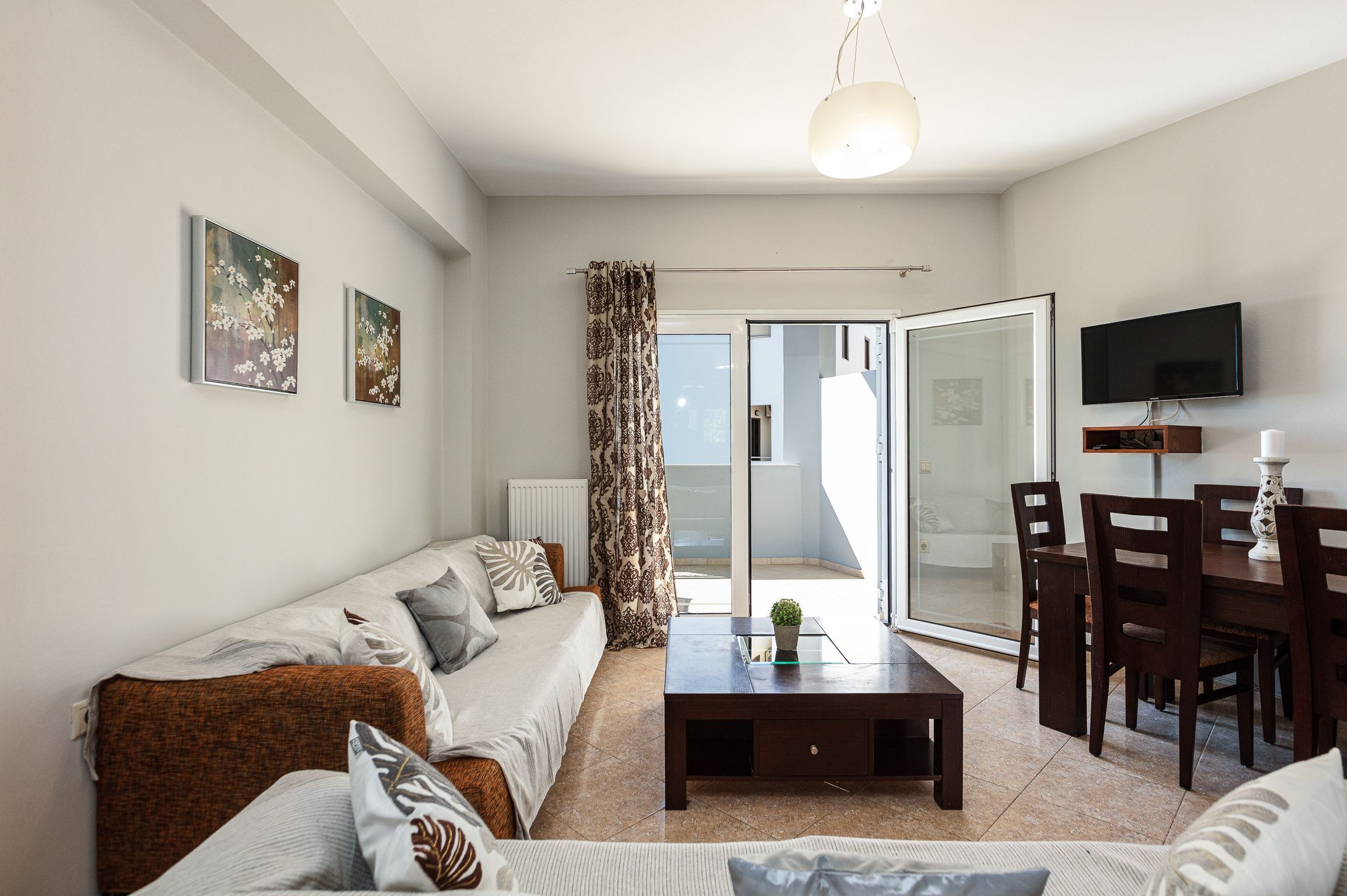 Apartment, 3 Bedrooms, Pool View | Living area | Flat-screen TV