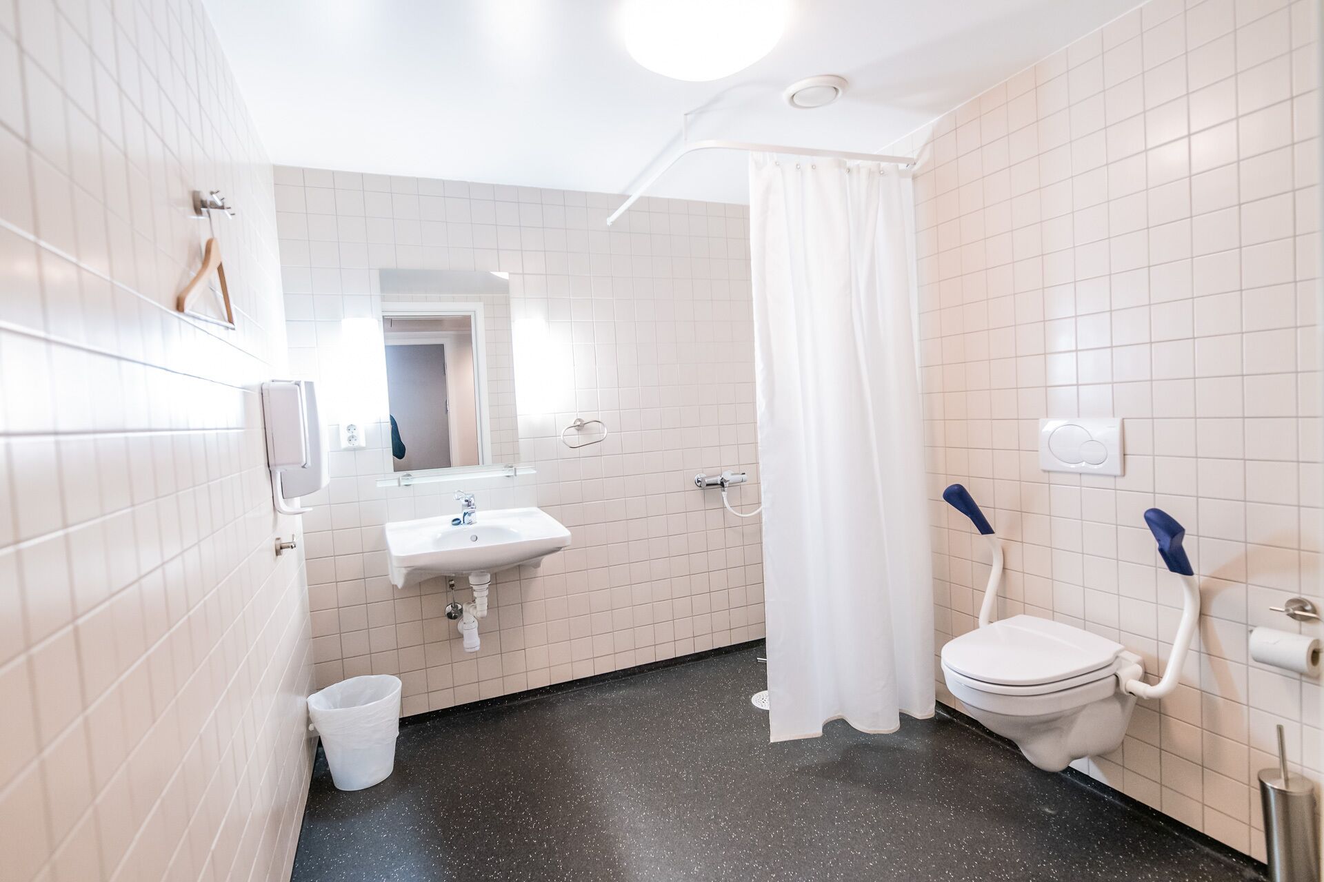 double room | bathroom | shower, hair dryer, towels, soap