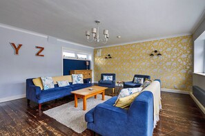 TV, fireplace, video games, DVD player