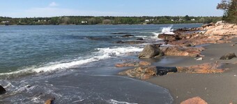 The real deal! Oceanfront home with private beach and expansive island view.