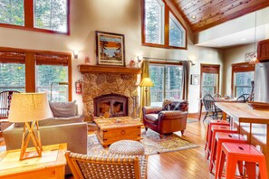 TV, fireplace, DVD player, table football