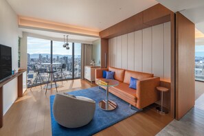 Suite, 1 King Bed | Living room | 55-inch TV with cable channels - W Osaka (Osaka)