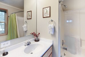 Hair dryer, towels