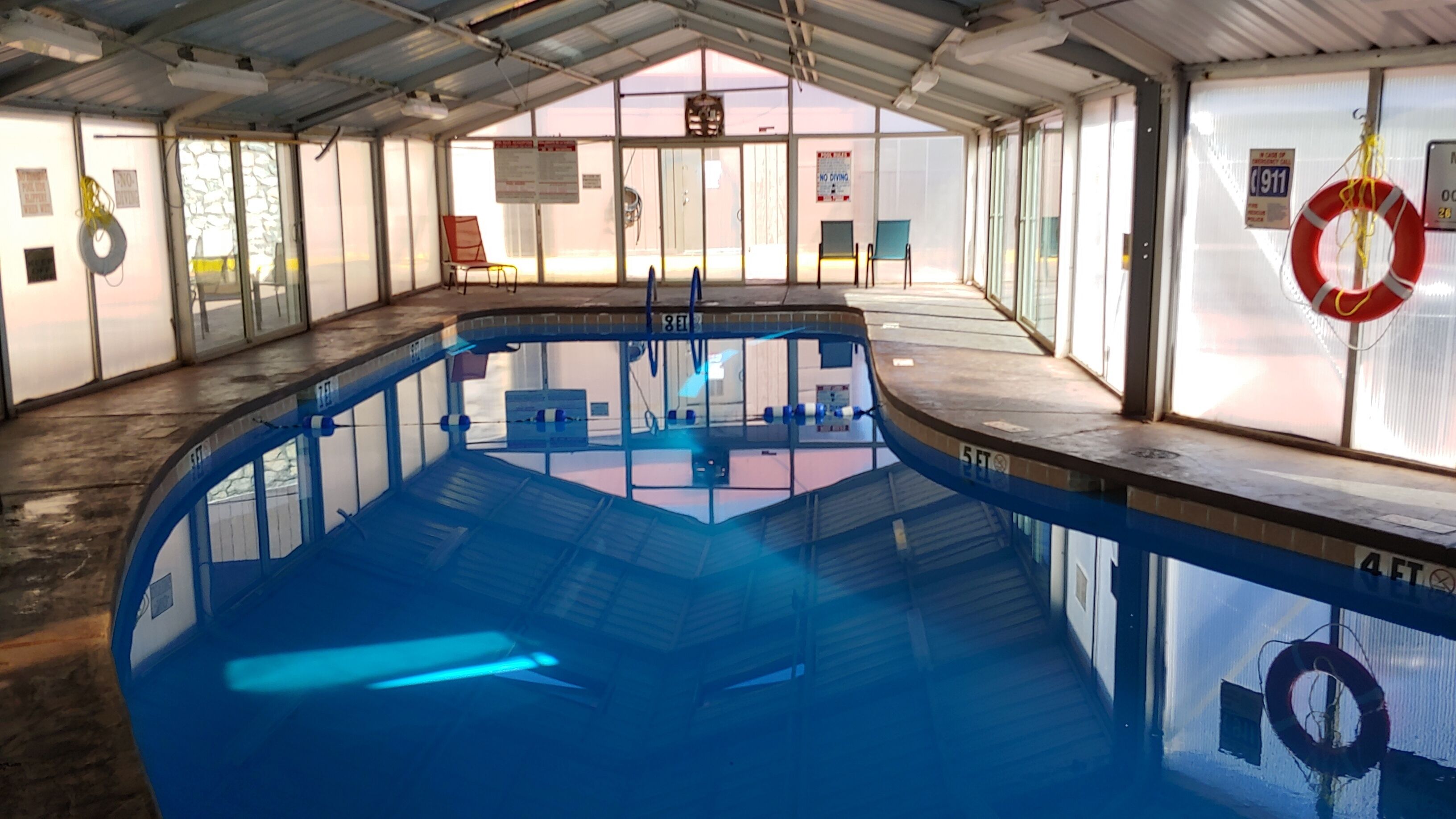 Indoor pool, a heated pool
