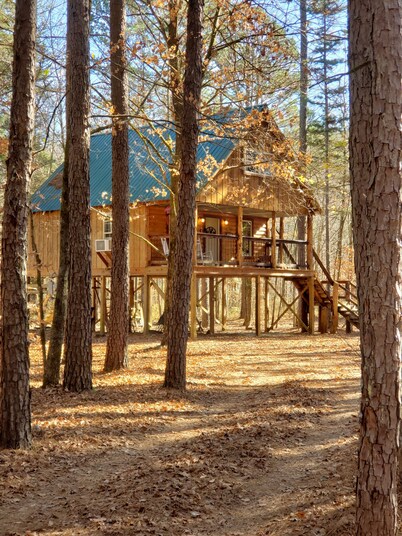 Cabin overlooking creek close to National Forrest a great place to relax 