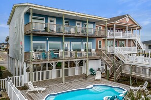 Exterior - "Good Vibes and Tan Lines " - Luxury Oceanfront Home w/ Private Pool, 6 Bedrooms / 5 Bathrooms (Holden Beach)