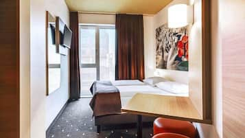 Chambre Double | Bureau, chambres insonorisées, Wi-Fi gratuit, draps fournis