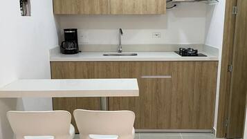 Fridge, microwave, oven, rice cooker