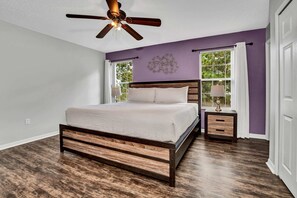 Villa (4 Bedrooms) | 4 bedrooms, laptop workspace, iron/ironing board, WiFi - Fresh Decor With Hardwood Floors Huge Private Pool Area CDC Standards 4tv121 (Kissimmee)