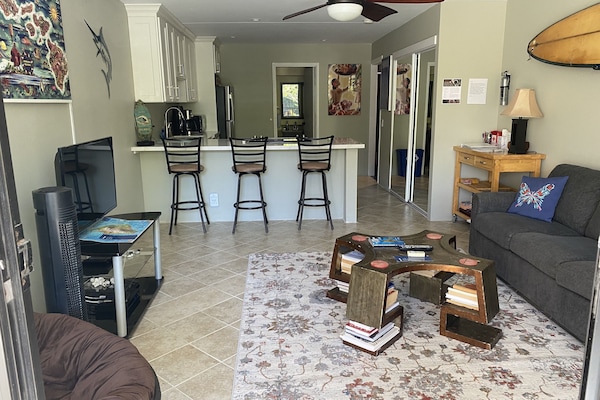 Living room and kitchen