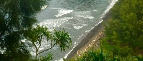 Beach nearby, sun loungers, beach towels