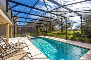 A heated pool