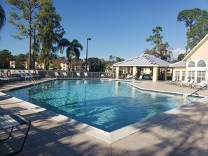 Outdoor pool, a heated pool