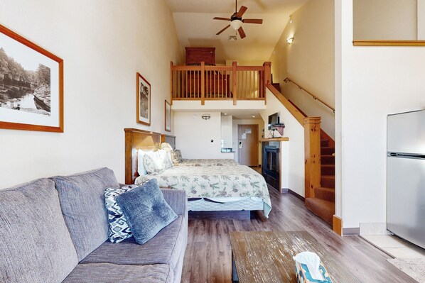 TV, fireplace, DVD player