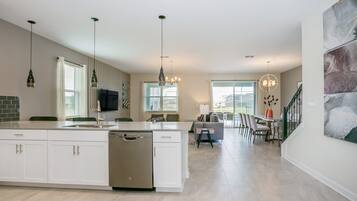 Villa (351 0CEAN Amazing Champions Gate 9 B) | Private kitchen | Fridge, microwave, cookware/dishes/utensils