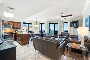 Interior - Phoenix VI 1515 | Beachfront | Panoramic Top Floor Views! | Covered Parking | My Beach Getaways (Orange Beach)