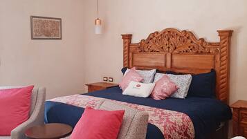 Premium bedding, down comforters, pillowtop beds, individually decorated