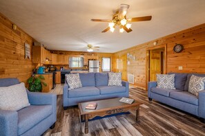 TV, fireplace, DVD player