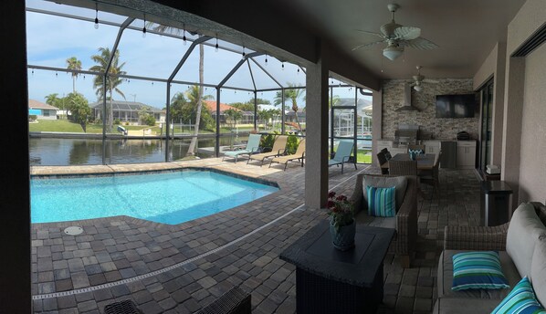 Outdoor pool, a heated pool