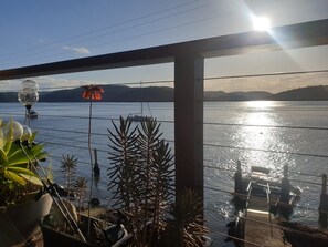 Property grounds - Waterfront with private jetty and sunset views. Boat access only. Pet friendly. (little wobby)