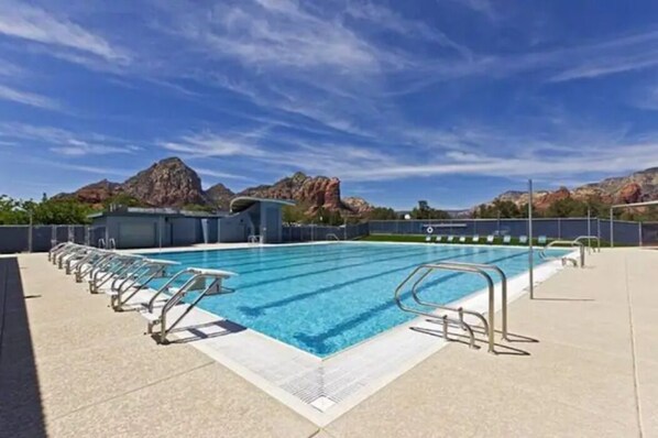 A heated pool