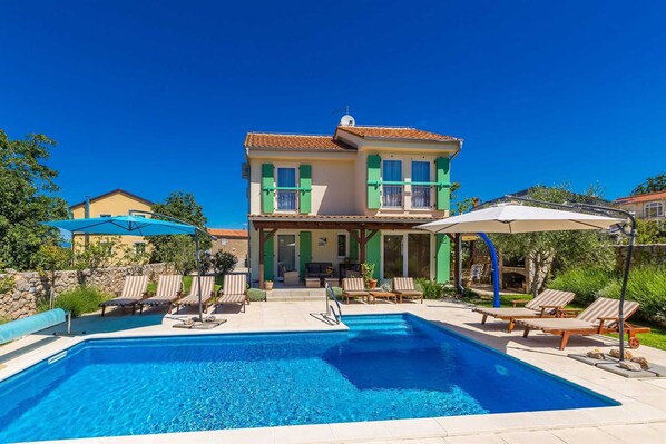 A heated pool