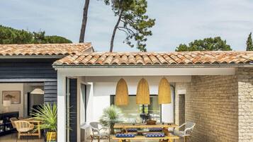 Piscine extérieure, piscine chauffée