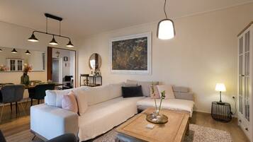 Smart TV, books, stereo