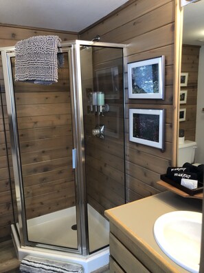 Combined shower/tub, jetted tub, hair dryer, towels - Mt. Crested Butte Full House, 3 Bedroom/3.5 Bath+Loft, Hot Tub, Shuttle  to Ski (Crested Butte)